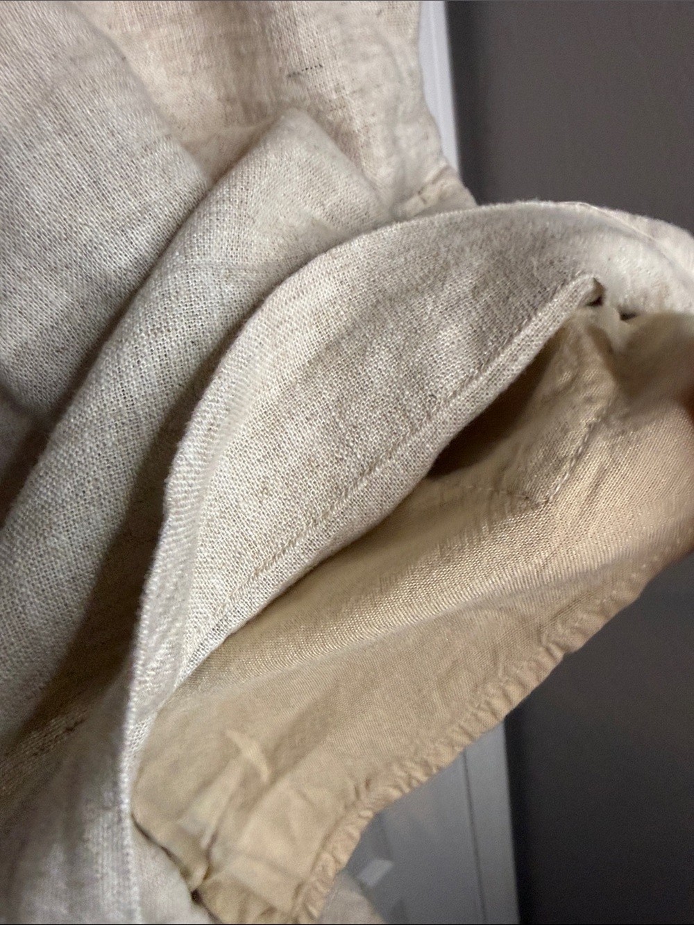 Abercrombie & Fitch Natural Beige Linen-Blend Drawstring Bermudas - Picture 5 of 7
